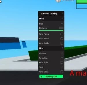 A Heros Destiny GUI