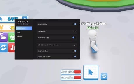 Manas Anime Clicker Simulator GUI