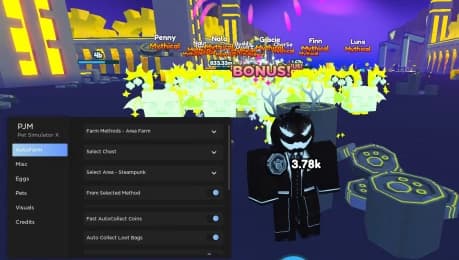 PJM GUI | INSANE PET SIMULATOR X GUI & Blox Fruits