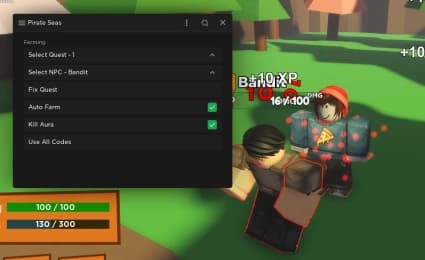 Pirate Seas GUI | Autofarm, redeem all codes & more