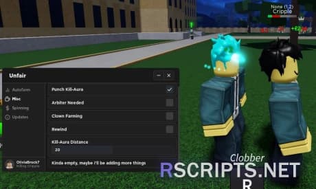unFair Script GUI | Kill Aura, Auto Farm & MORE!