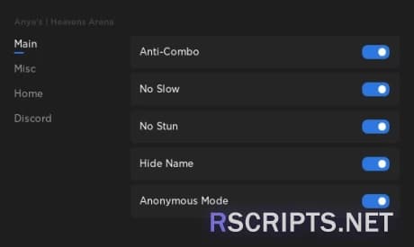 Heavens Arena GUI | Anti-Combo, No Stun, No Slow & MORE!