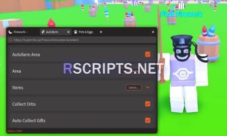 Firework Simulator Script | Autofarm, Collect Orbs & More