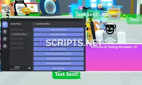 Texting Simulator Script GUI | Auto Text, Auto Collect & MORE