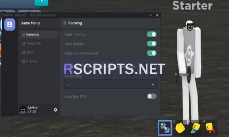 Training Simulator Script (Auto Farm, AutoEgg, Teleports & More)