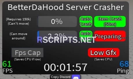 Working Da Hood Crash BetterDaHood (BDH)