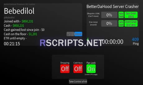 **Paid** Premium Da Hood Alt Control OP
