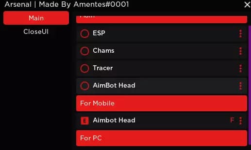 Arsenal Gui ESP AIMLOCK