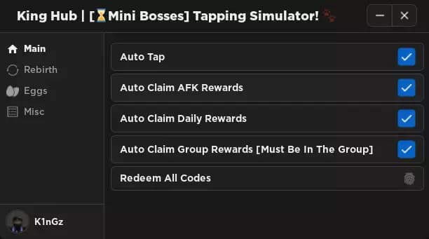 King Hub | Tapping Simulator! 🐾