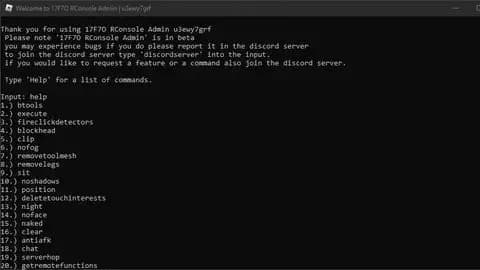 17F7O's RConsole Admin Script