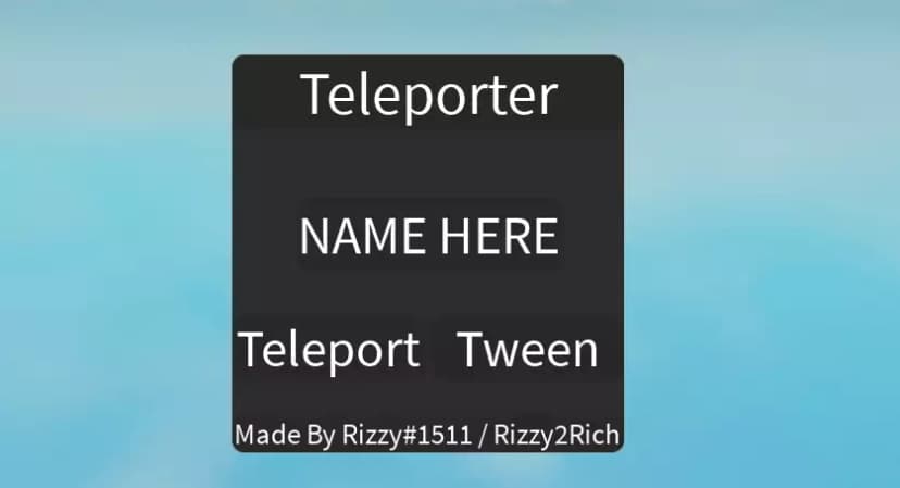 [NEW] Teleport / Tween GUI