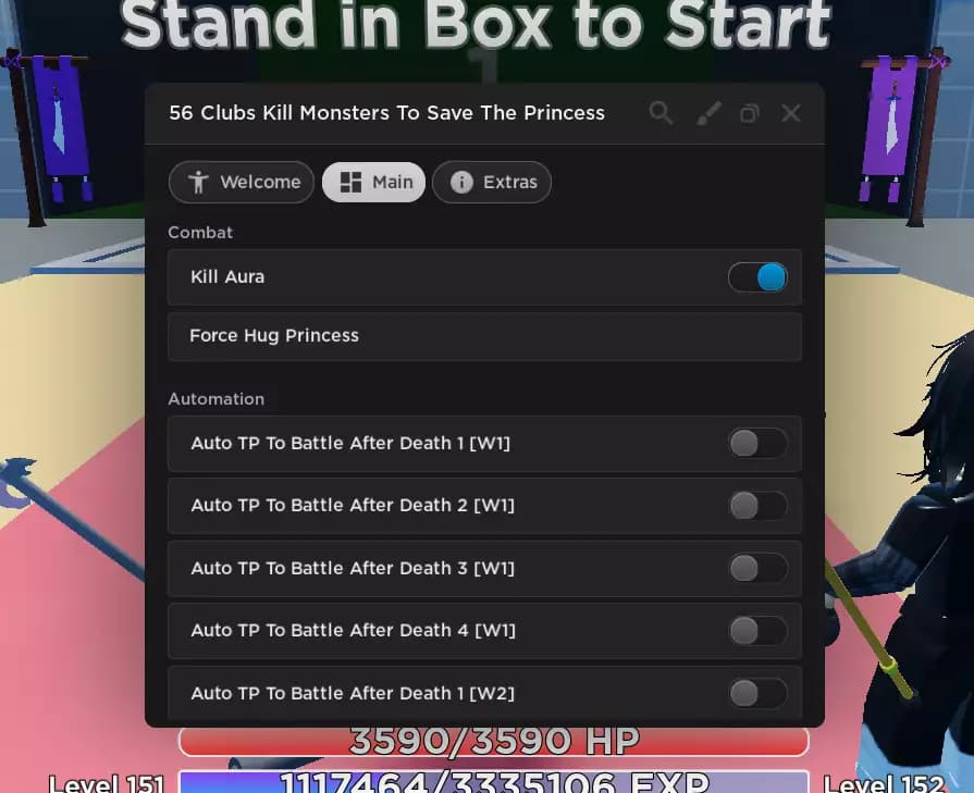 Kill Monsters To Save The Princess Hub