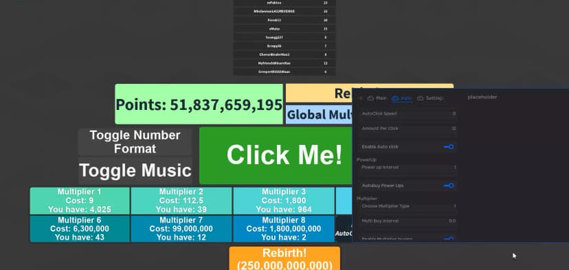 Script for Main's Clicker (FREE UGC GAME) | PlayerHub