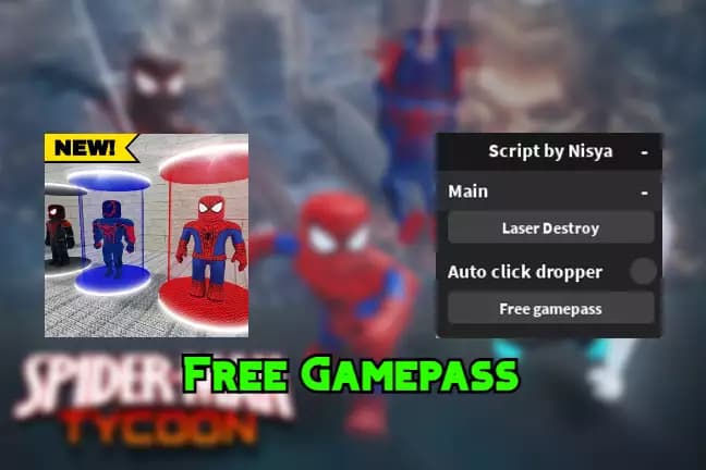 [FREE GAMEPASS😱] SpiderMan Tycoon Script