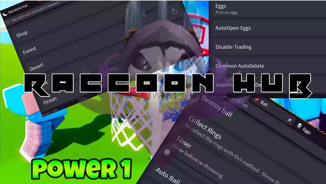 RaCo0oN Hub AutoBall, AutoEggs, Teleports