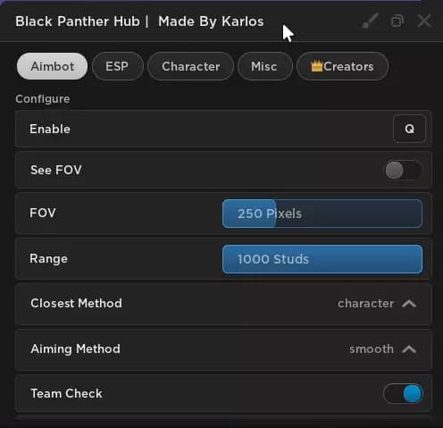 Black Panther Hub | Aimbot V2