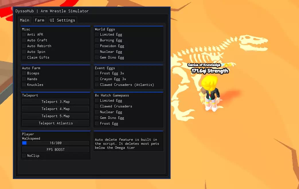 ARM WRESTLE SIMULATOR KEYLESS MULTI FARM OP SCRIPT