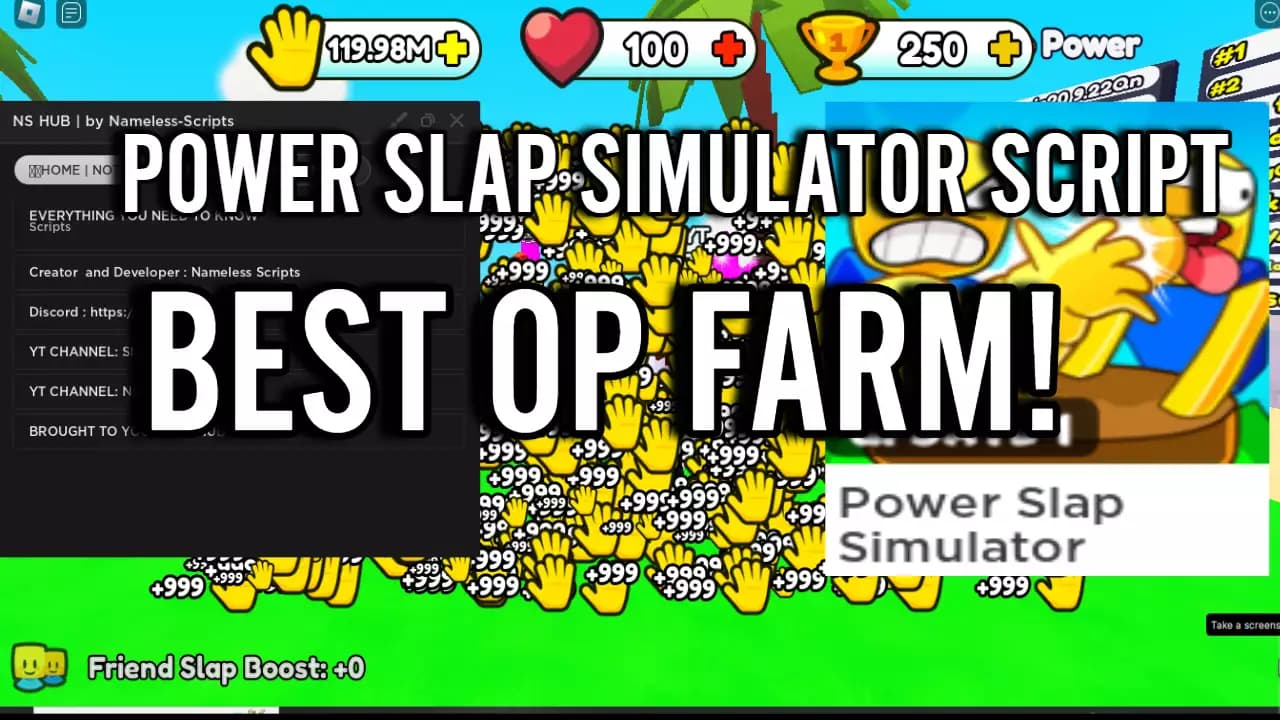 POWER SLAP SIMULATOR BEST SCRIPT! - BEST OP