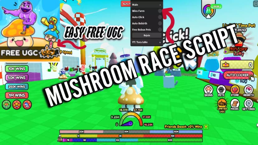 MUSHROOM RACE BEST SCRIPT