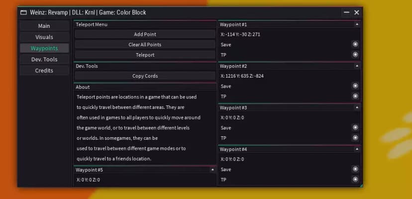 Universal Waypoints GUI