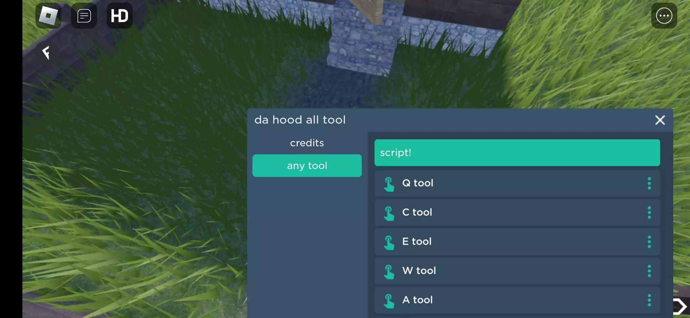 da hood any tool like u want