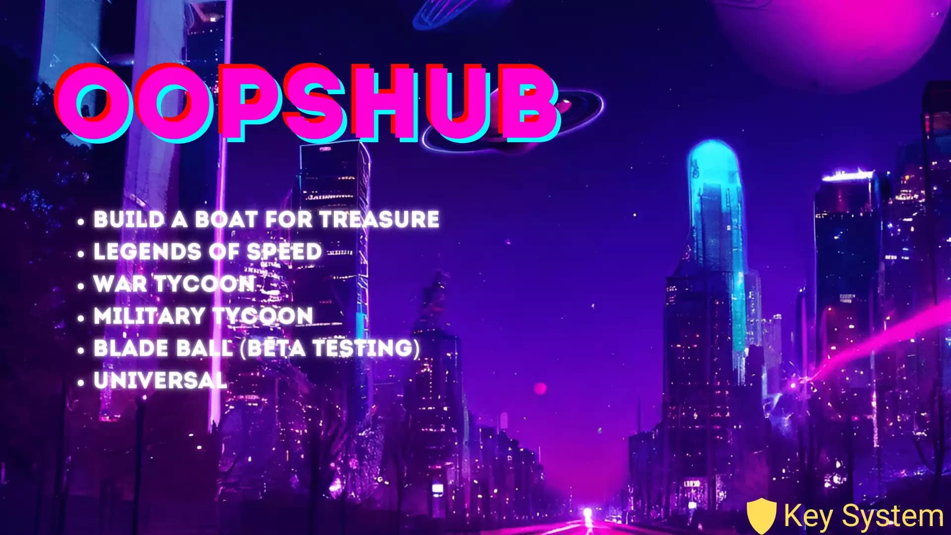 OopsHub - supported 5 games