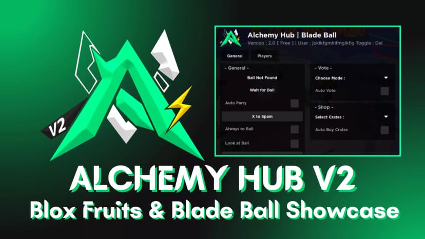 Alchemy Hub V2 - Blade Ball Win 100%