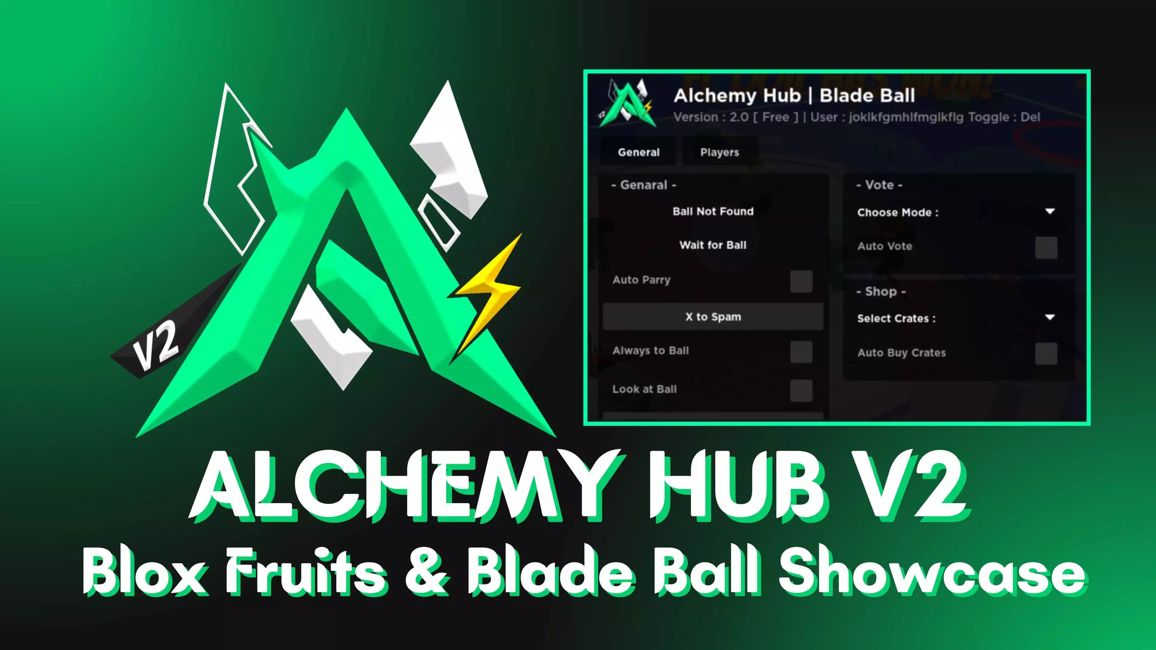 Alchemy Hub V2 - Blox Fruits & Blade Ball