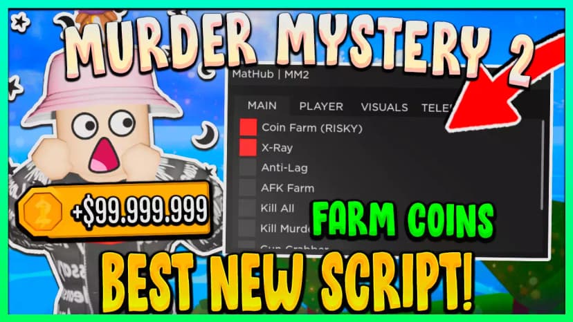 Best new murder mystery 2 script | Coin farm, kill all, esp and more!