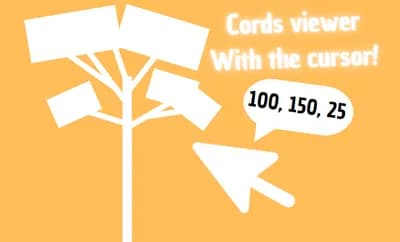 Cords viewer with the cursor