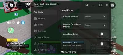 Relz Hub New Version, Auto Farm Level