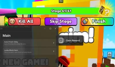 AUTO FINISH OBBY, LUCKYBLOCK | OP SCRIPT XD