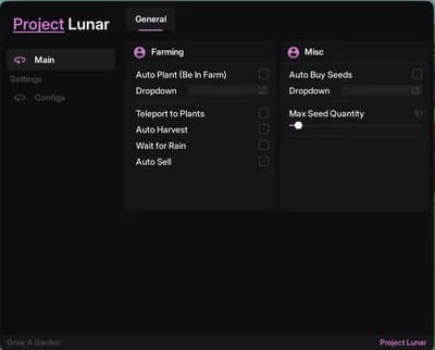Project Lunar│Grow a Garden Script