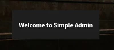 Simple Admin (MAKE YOUR OWN COMMANDS)