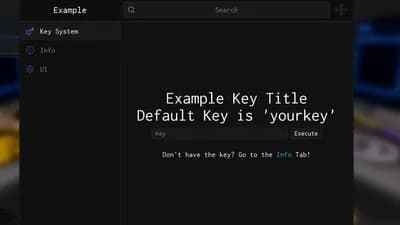 Obsidian UI Library Example Key System 