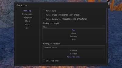 clock.lua | Auto Mine