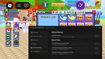 Jump With Brainrot Script lnf Money And Inf Expensive Petsts