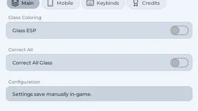 OP MENU ESP GLASSES AND CORRECT ALL