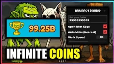 Brainrot Zombie Evolution Script - Infinite Coins, Auto Farm