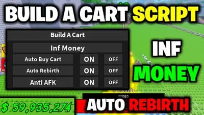 BAC - Inf Money, Auto Buy Cart, Auto Rebirth & Anti AFK