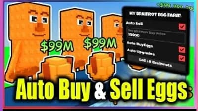 Auto Buy &amp; Sell Brainrot Eggs, Easy Cash 