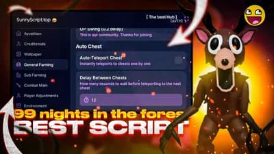 99 Nights In The Forest Script | AutoFarm KillAura Teleport