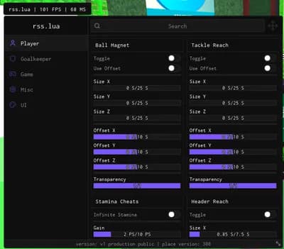 rss.lua v1.1 | (magnet, tackle reach, inf stam, etc)-no key