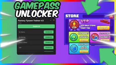 Factory Tycoon Gamepass Unlocker (PAGE FOR INF $)