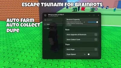 Merqury Hub Dupe AutoFarm Auto Collect auto upgrade brainrot