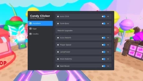 Candy Clicking Simulator GUI