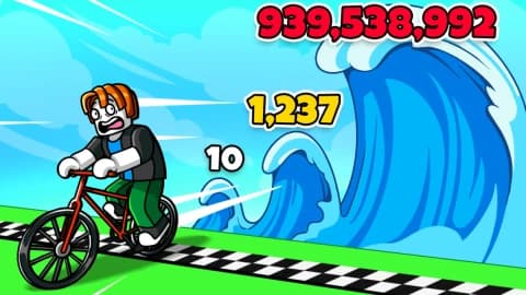 (AUTO WINS) Escape the Tsunami on Bike